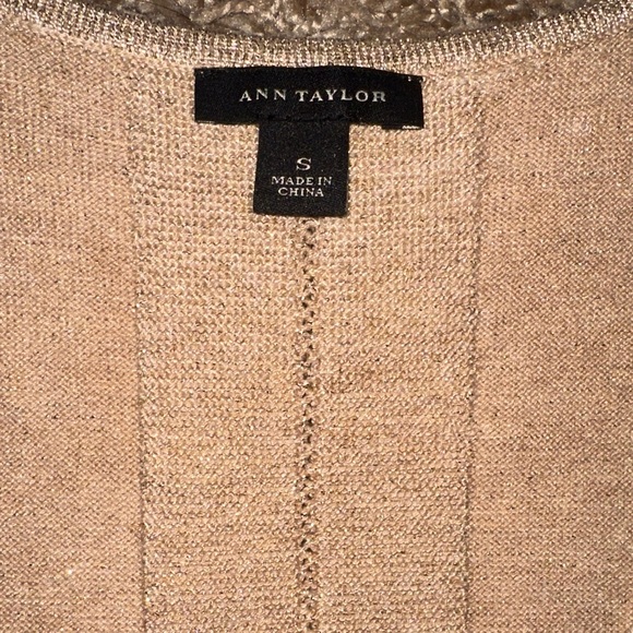 Ann Taylor Sparkling Beige Sleeveless Sweater - Picture 3 of 4